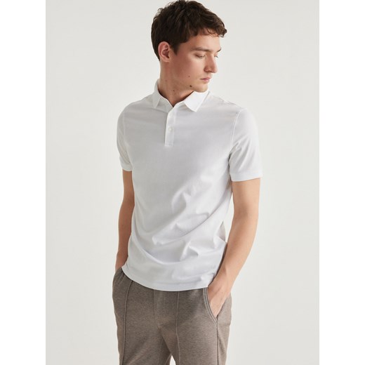 Reserved - Koszulka polo regular - biały Reserved XXL Reserved