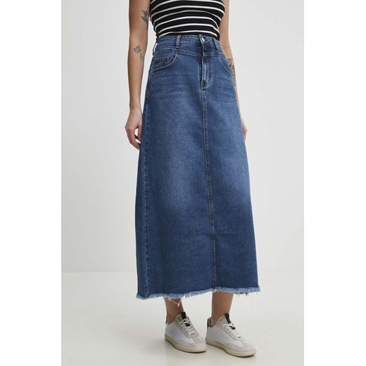 Answear Lab spódnica jeansowa kolor niebieski maxi prosta Answear Lab XS ANSWEAR.com