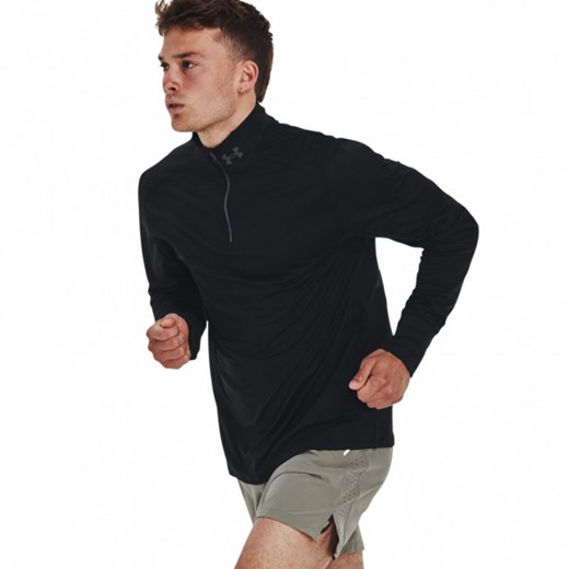 Męski longsleeve do biegania Under Armour UA Launch Pro 1/4 Zip - czarny ze sklepu Sportstylestory.com w kategorii T-shirty męskie - zdjęcie 170502290
