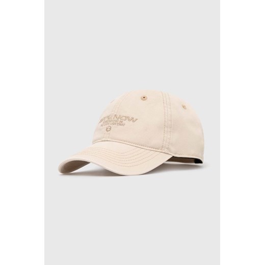 AAPE czapka z daszkiem bawełniana Cotton Washed kolor beżowy z aplikacją ACP4940 ze sklepu PRM w kategorii Czapki z daszkiem męskie - zdjęcie 170502733