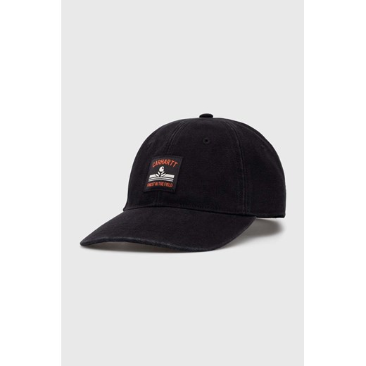 Carhartt WIP czapka z daszkiem bawełniana Field Cap kolor czarny z aplikacją I033216.89XX ze sklepu PRM w kategorii Czapki z daszkiem damskie - zdjęcie 170503123