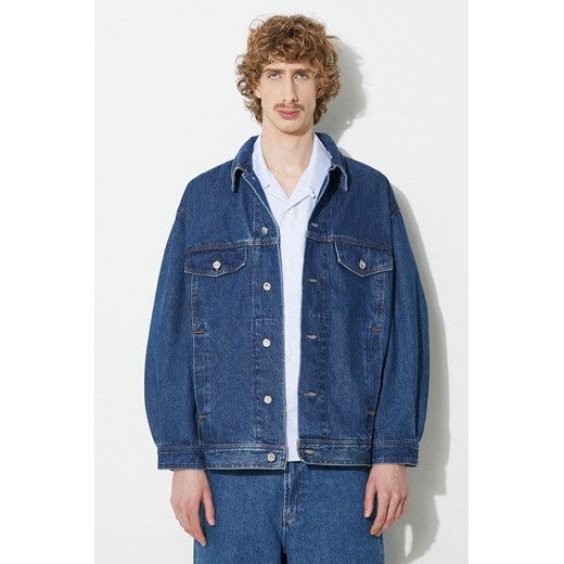 A.P.C. kurtka jeansowa blouson elvis męska kolor niebieski przejściowa COGWD-H02913 ze sklepu PRM w kategorii Kurtki męskie - zdjęcie 170503220