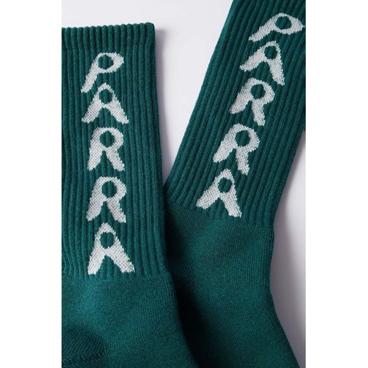 by Parra skarpetki Hole Logo Crew Socks męskie kolor zielony 51177 By Parra One Size PRM