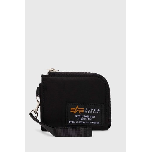 Alpha Industries portfel Label Wallet kolor czarny 108957 ze sklepu PRM w kategorii Portfele damskie - zdjęcie 170503344