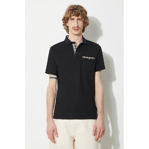 Barbour polo bawełniane Corpatch Polo kolor czarny gładki MML1071 ze sklepu PRM w kategorii T-shirty męskie - zdjęcie 170503412