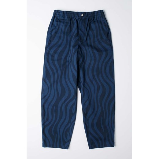 by Parra spodnie Flowing Stripes Pant męskie kolor niebieski proste 51150 ze sklepu PRM w kategorii Spodnie męskie - zdjęcie 170503442