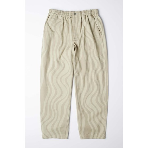 by Parra spodnie Flowing Stripes Pant męskie kolor beżowy proste 51151 ze sklepu PRM w kategorii Spodnie męskie - zdjęcie 170503444