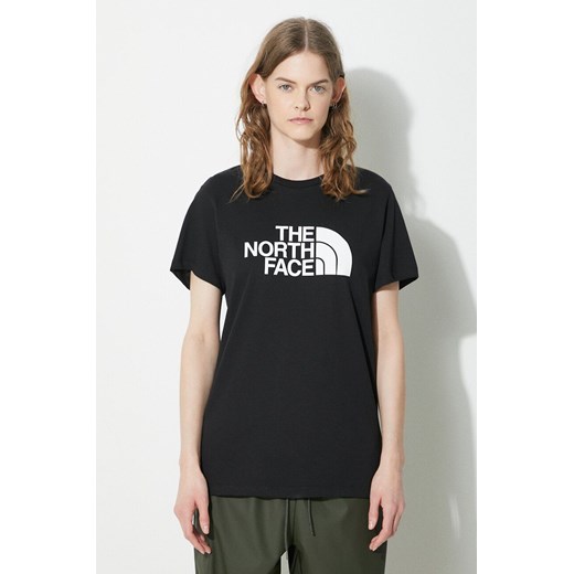 The North Face t-shirt bawełniany W S/S Relaxed Easy Tee damski kolor czarny NF0A87N9JK31 ze sklepu PRM w kategorii Bluzki damskie - zdjęcie 170503510