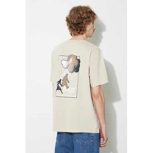 Barbour t-shirt bawełniany Portland Tee męski kolor beżowy z nadrukiem MTS1253 ze sklepu PRM w kategorii T-shirty męskie - zdjęcie 170503530