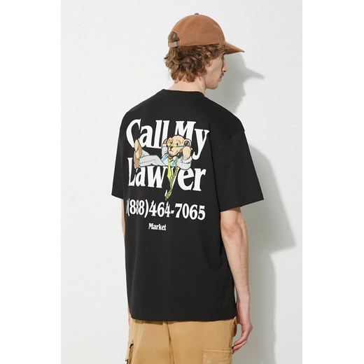 Market t-shirt bawełniany Better Call Bear T-Shirt męski kolor czarny z nadrukiem 399001784 ze sklepu PRM w kategorii T-shirty męskie - zdjęcie 170503542