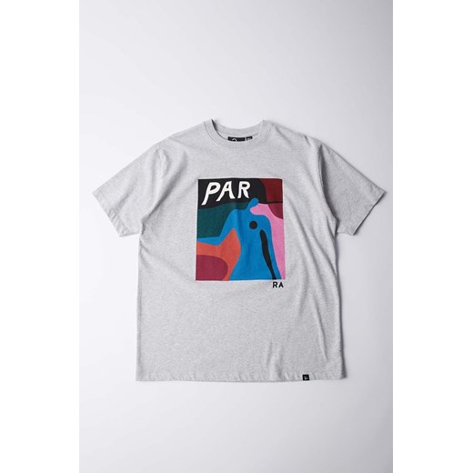by Parra t-shirt bawełniany Ghost Caves męski kolor szary z nadrukiem 51100 ze sklepu PRM w kategorii T-shirty męskie - zdjęcie 170503562