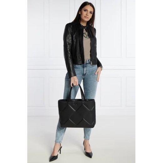 Shopper bag Calvin Klein duża matowa ze skóry ekologicznej 