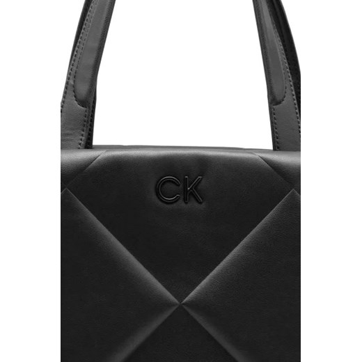 Shopper bag Calvin Klein ze skóry ekologicznej duża matowa 