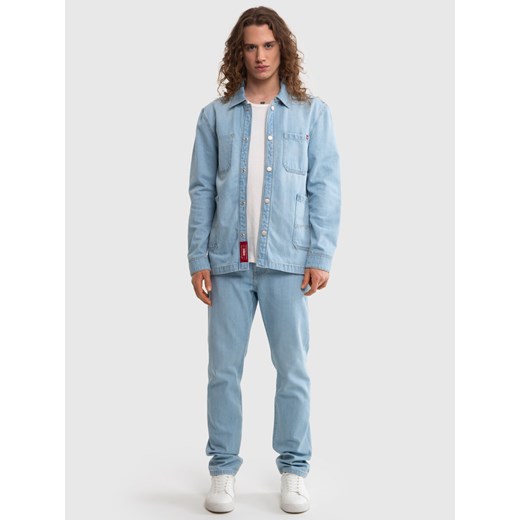 Kurtka męska jeansowa z linii Authentic jasnoniebieska Workwear 253 ze sklepu Big Star w kategorii Kurtki męskie - zdjęcie 170504613