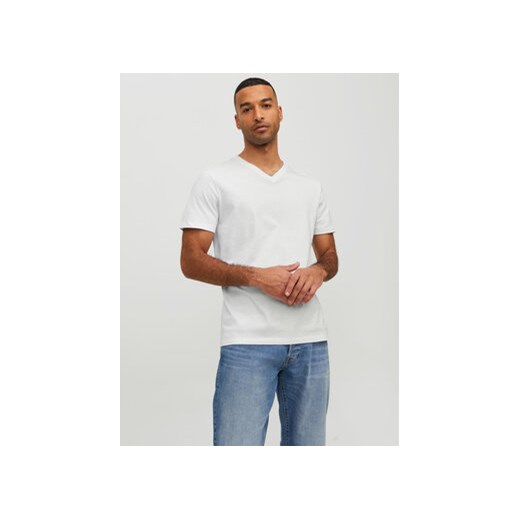 Jack&Jones T-Shirt Basic 12156102 Biały Standard Fit ze sklepu MODIVO w kategorii T-shirty męskie - zdjęcie 170507012