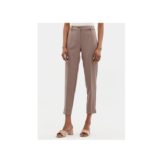 Maryley Spodnie materiałowe 24EB52Z/43NO Beżowy Regular Fit ze sklepu MODIVO w kategorii Spodnie damskie - zdjęcie 170507033