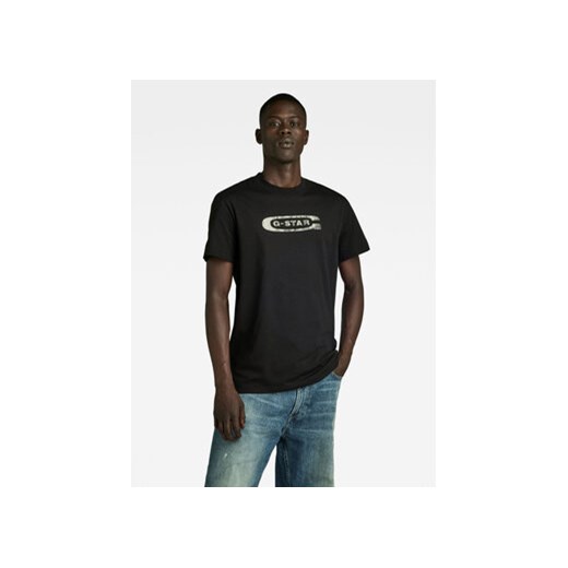 G-Star Raw T-Shirt Distressed D24365-336 Czarny Regular Fit ze sklepu MODIVO w kategorii T-shirty męskie - zdjęcie 170507450