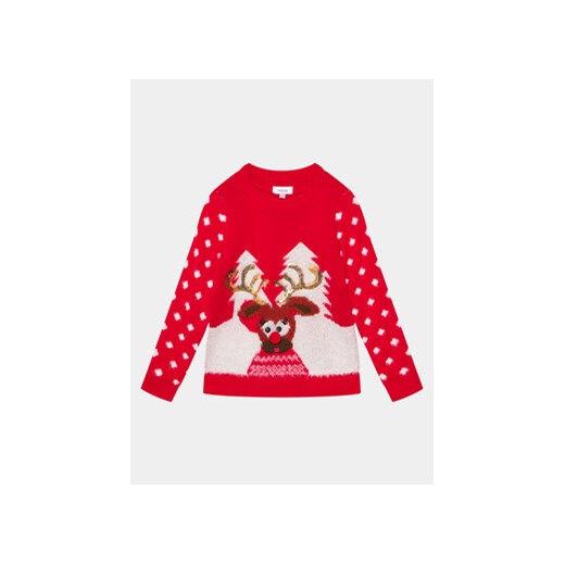 Vero Moda Girl Sweter Rudy 10272446 Czerwony Regular Fit ze sklepu MODIVO w kategorii Swetry dziewczęce - zdjęcie 170507481
