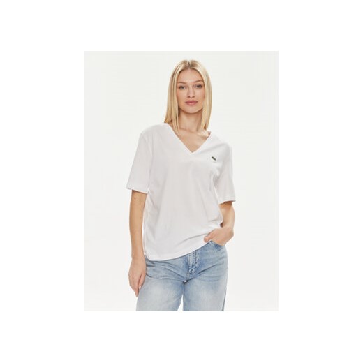 Lacoste T-Shirt TF7300 Biały Regular Fit ze sklepu MODIVO w kategorii Bluzki damskie - zdjęcie 170507543