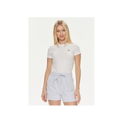 Lacoste T-Shirt TF7218 Biały Slim Fit ze sklepu MODIVO w kategorii Bluzki damskie - zdjęcie 170507570