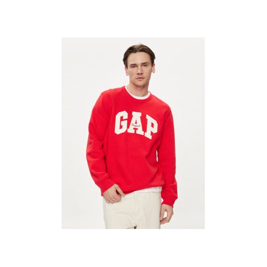 Gap Bluza 852079-08 Czerwony Regular Fit ze sklepu MODIVO w kategorii Bluzy męskie - zdjęcie 170507811