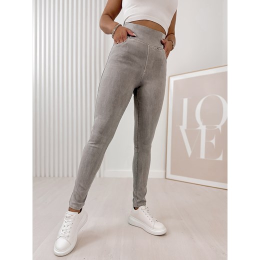 spodnie viki szare l/xl ze sklepu UBRA w kategorii Spodnie damskie - zdjęcie 170510061