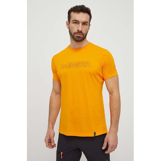 LA Sportiva t-shirt Outline męski kolor pomarańczowy z nadrukiem F28102102 ze sklepu ANSWEAR.com w kategorii T-shirty męskie - zdjęcie 170510541