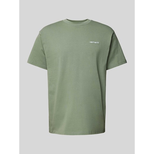 T-shirt z wyhaftowanym logo model ‘SCRIPT’ ze sklepu Peek&Cloppenburg  w kategorii T-shirty męskie - zdjęcie 170512083