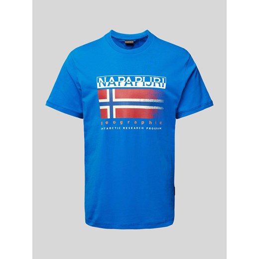T-shirt z nadrukiem z logo i napisem model ‘S-KREIS’ ze sklepu Peek&Cloppenburg  w kategorii T-shirty męskie - zdjęcie 170512092