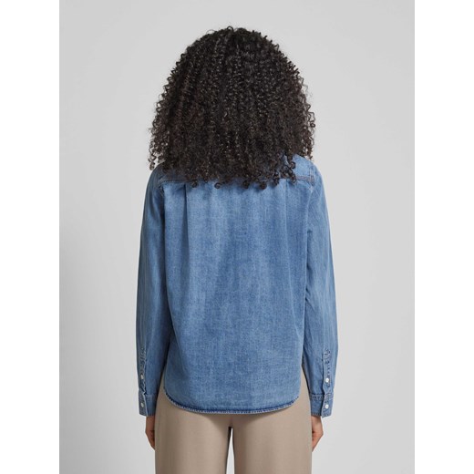Bluzka jeansowa z nakładaną kieszenią na piersi model ‘Fasera ocean’ Opus 40 Peek&Cloppenburg 