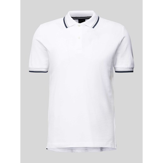 Koszulka polo o kroju slim fit z paskami w kontrastowym kolorze ze sklepu Peek&Cloppenburg  w kategorii T-shirty męskie - zdjęcie 170512520