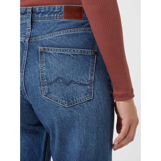 Jeansy z wysokim stanem o kroju relaxed fit z bawełny model ‘Dover’ Pepe Jeans 25/32 promocyjna cena Peek&Cloppenburg 