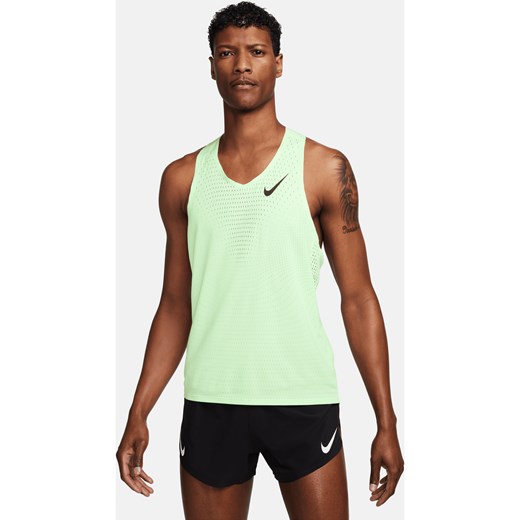 Męska koszulka bez rękawów do biegania Dri-FIT ADV Nike AeroSwift - Zieleń ze sklepu Nike poland w kategorii T-shirty męskie - zdjęcie 170513174