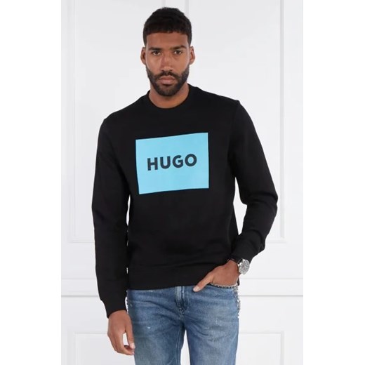Bluza męska czarna Hugo Boss z napisami 