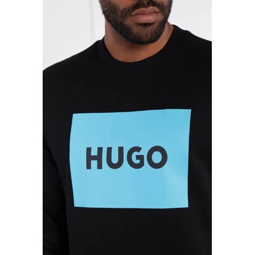 Bluza męska Hugo Boss z napisami czarna bawełniana 