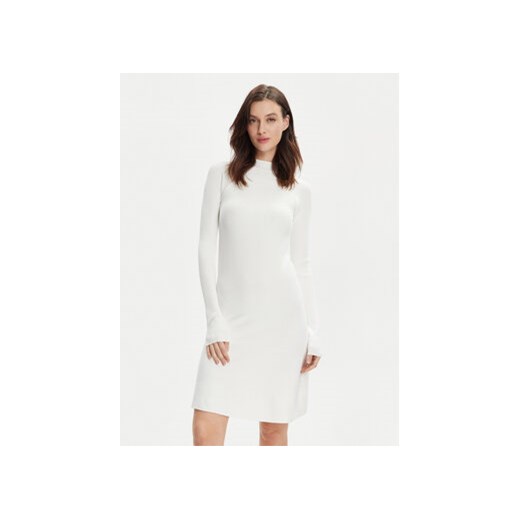 Max Mara Leisure Sukienka dzianinowa Pireo 2416321017 Biały Regular Fit ze sklepu MODIVO w kategorii Sukienki - zdjęcie 170518670