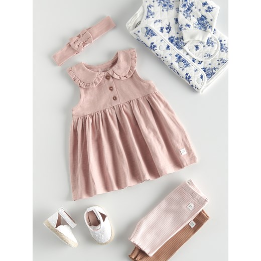 Reserved - Sukienka z opaską - różowy ze sklepu Reserved w kategorii Sukienki niemowlęce - zdjęcie 170521782