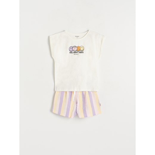 Reserved - Dwuczęściowa piżama SmileyWorld® - różowy ze sklepu Reserved w kategorii Piżamy dziecięce - zdjęcie 170521860