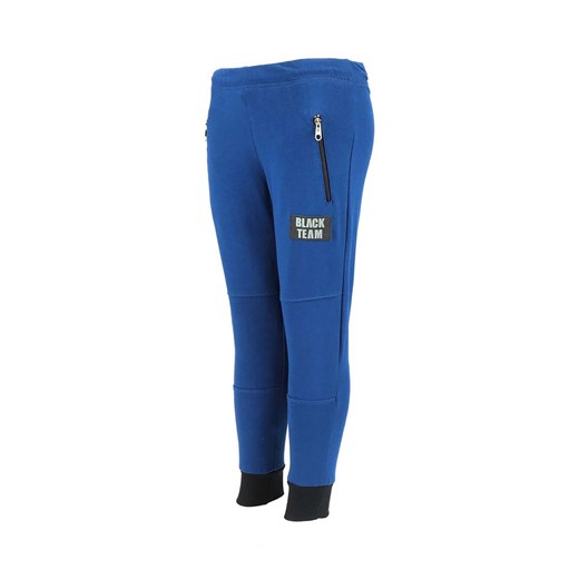 Spodnie dresowe dla chłopca niebieskie z naszywką Black Team Tup Tup ze sklepu 5.10.15 w kategorii Spodnie chłopięce - zdjęcie 170524170