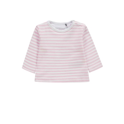 Bluzka dziewczęca z długim rękawem, bawełna organiczna, różowa, paski, Bellybutton ze sklepu 5.10.15 w kategorii Kaftaniki i bluzki - zdjęcie 170524173