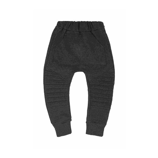 Spodnie dresowe chłopięce ciemno-szare z ozdobnymi przeszyciami Tup Tup ze sklepu 5.10.15 w kategorii Spodnie chłopięce - zdjęcie 170524222