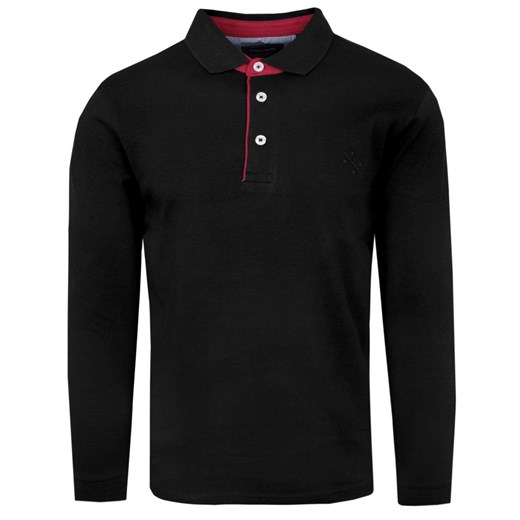 Koszulka Polo z Długim Rękawem - Pako Jeans - Czarna TSPJNSlongGOTIcz ze sklepu JegoSzafa.pl w kategorii T-shirty męskie - zdjęcie 170524253
