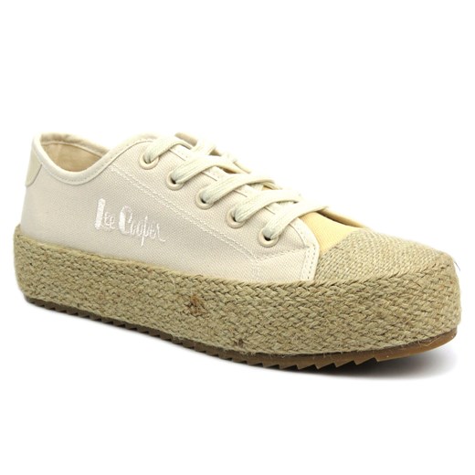 Espadryle damskie Lee Cooper wiązane na platformie