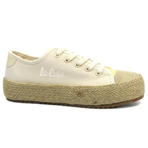 Espadryle damskie Lee Cooper na platformie wiązane