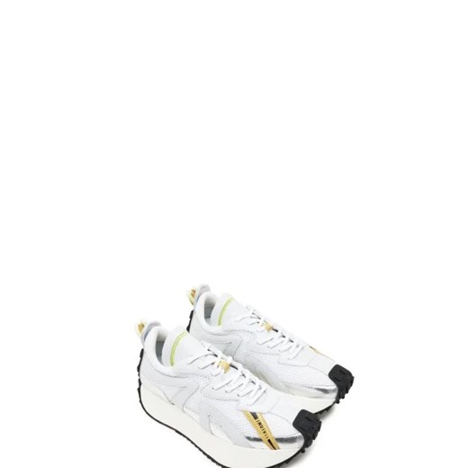 Buty sportowe damskie białe Inuikii sneakersy sznurowane z gumy na platformie