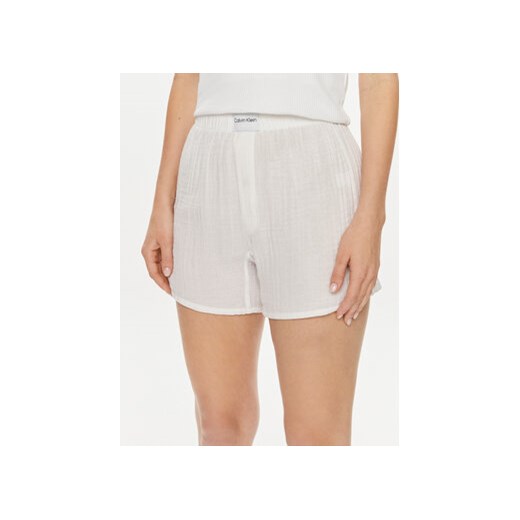 Calvin Klein Underwear Szorty piżamowe 000QS7139E Biały ze sklepu MODIVO w kategorii Piżamy damskie - zdjęcie 170525930