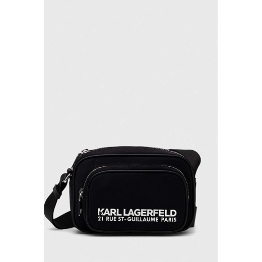 Karl Lagerfeld saszetka kolor czarny ze sklepu ANSWEAR.com w kategorii Saszetki - zdjęcie 170526834