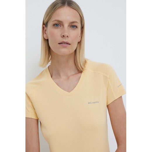 Columbia t-shirt sportowy Zero Rules Zero Rules kolor żółty 1533571 ze sklepu ANSWEAR.com w kategorii Bluzki damskie - zdjęcie 170526882