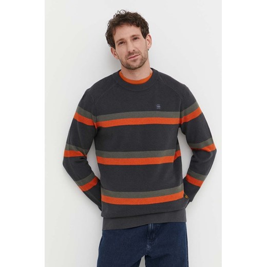 G-Star Raw sweter z domieszką wełny męski kolor szary ze sklepu ANSWEAR.com w kategorii Swetry męskie - zdjęcie 170527294
