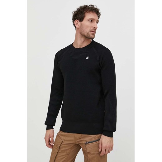 G-Star Raw sweter męski kolor czarny ze sklepu ANSWEAR.com w kategorii Swetry męskie - zdjęcie 170527304